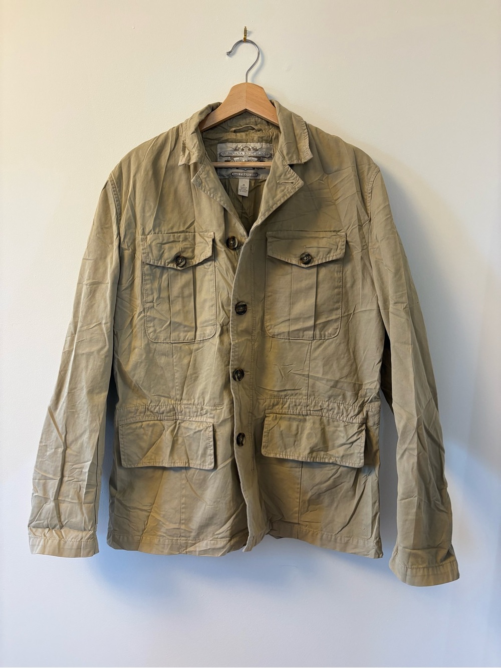Vintage Banana Republic Men's Lightweight Field Jacket in Khaki